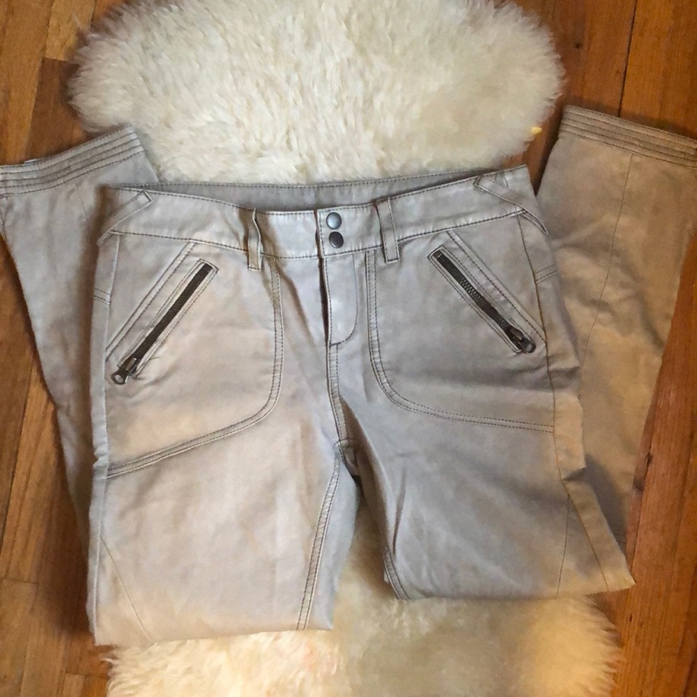 Free People vegan leather moto pants